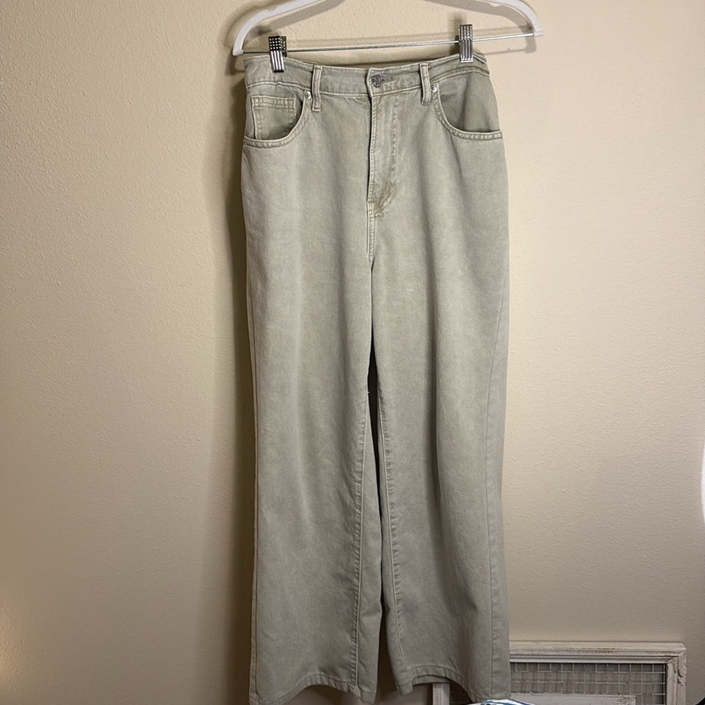 GAP Beige High Rise Wide-Leg Pants Size 30